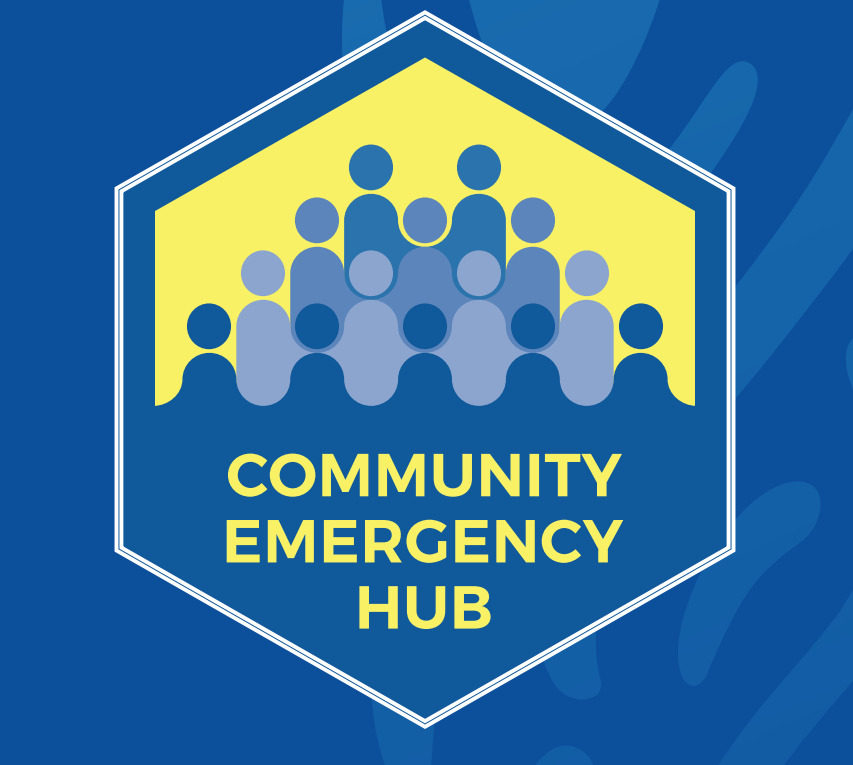 Tile showing logo for Community Emergency Hub