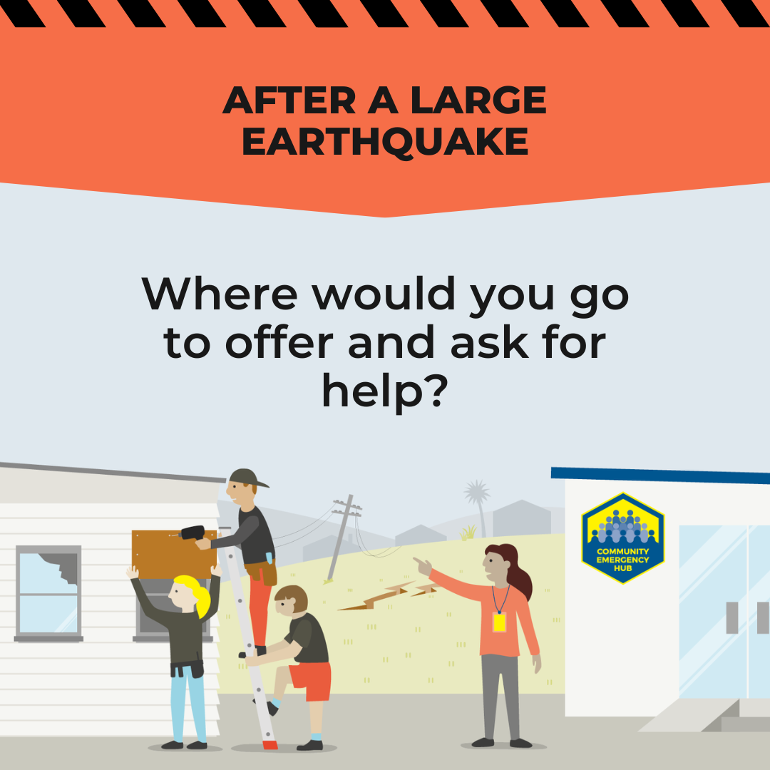 Image showing people helping after an earthquake