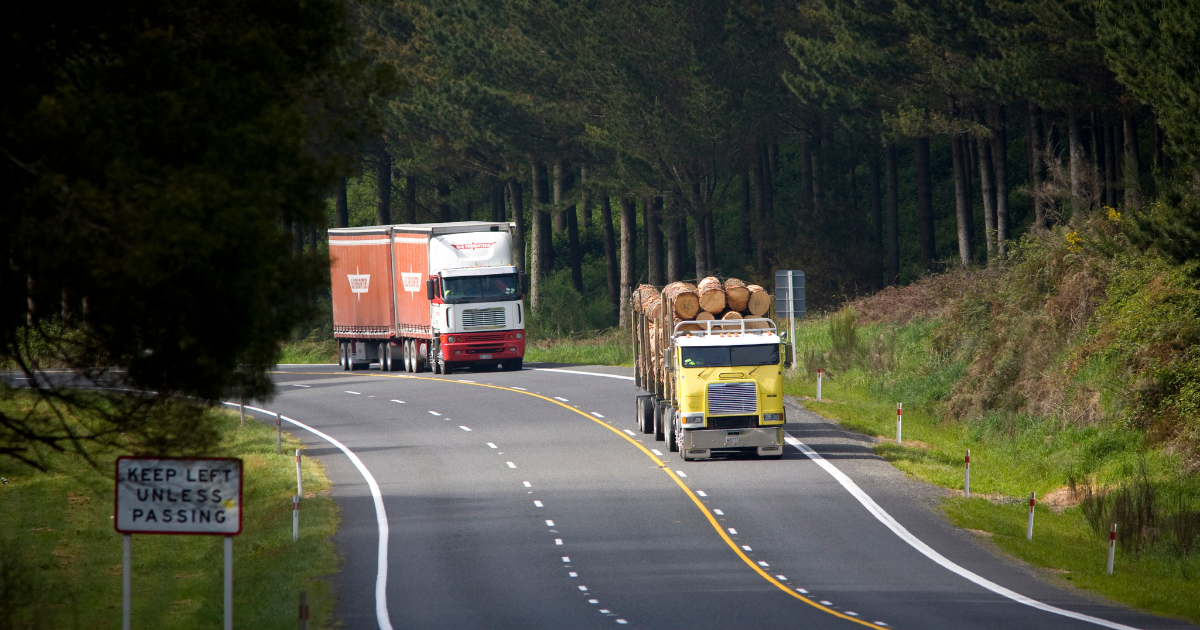 Trucks on State Highway