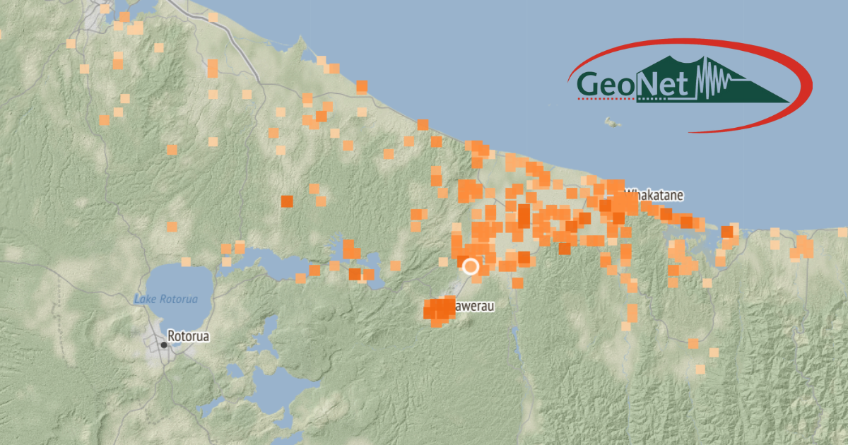 Earthquake swarm map