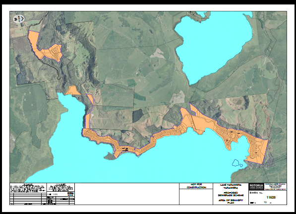 Tarawera Sewerage Scheme map